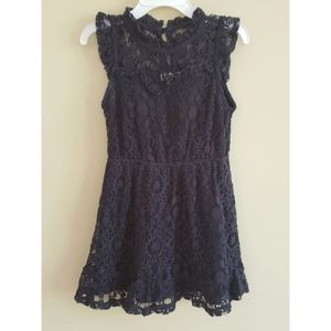 Toddler Dark Navy Blue Lace Dress 4T